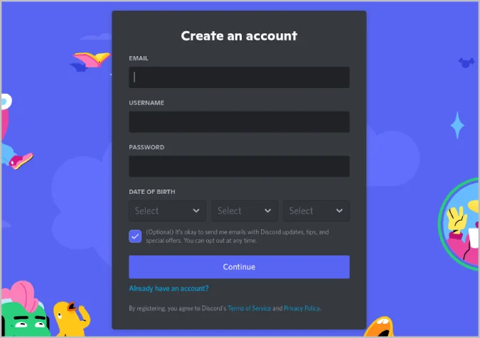 Create Discord Account